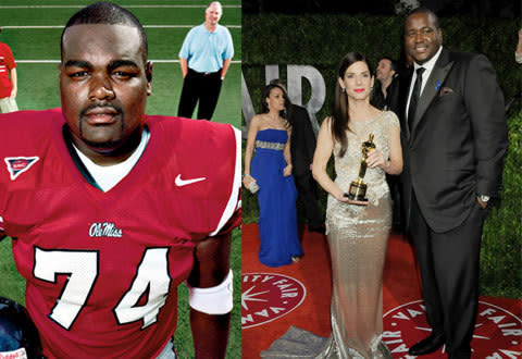 The real Michael Oher felt the film 'The Blind Side' (2009) was inaccurate and didn't represent the reality of his upbringing. Oher wrote his own autobiography, 'I Beat the Odds: From Homelessness to the Blind Side', to right all the wrongs he felt were conveyed in the film. PHOTOS: Risky Roles