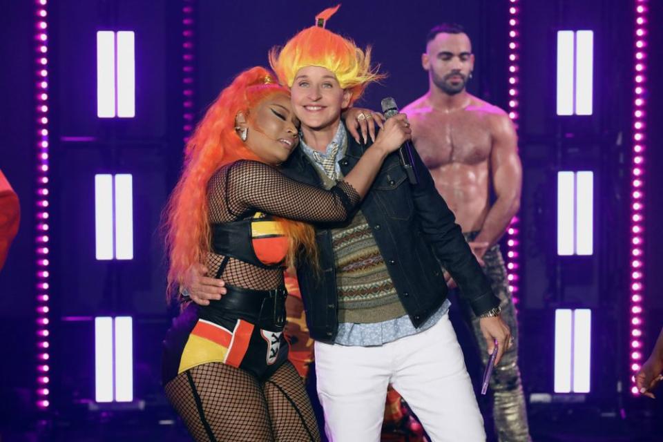 Nicki Minaj (left) and Ellen DeGeneres