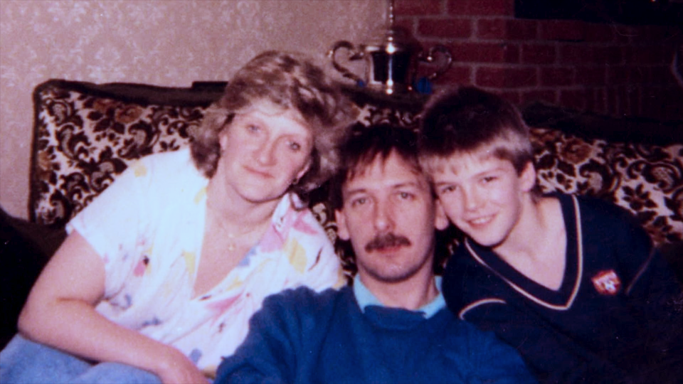 David Beckham with his mum and dad