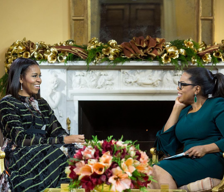 Michelle Obama has been wearing Preen since 2011 [Photo: Instagram/oprah]
