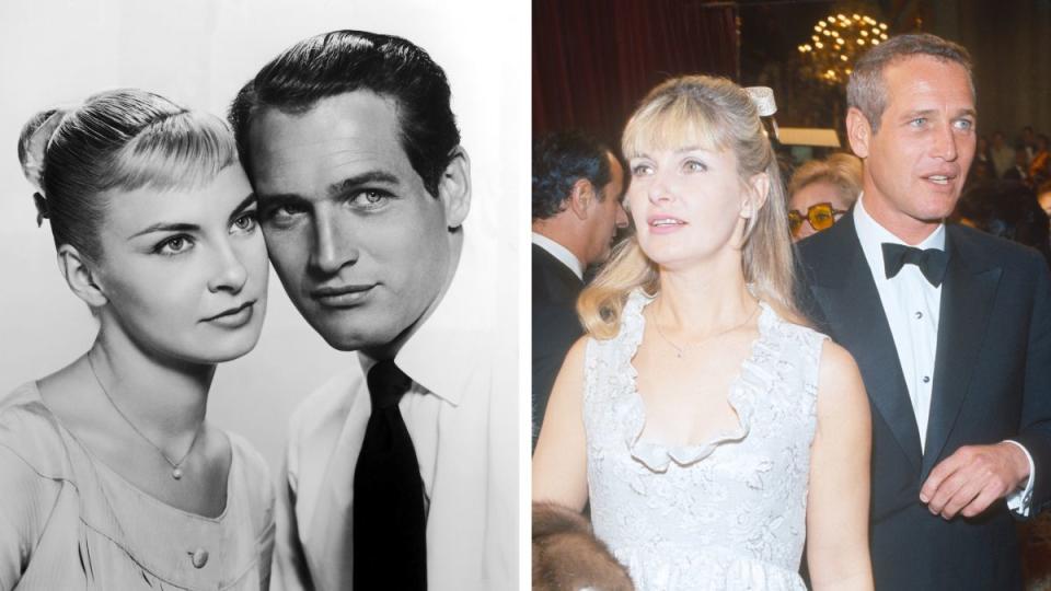 Paul Newman young and Joanne Woodward in side by side