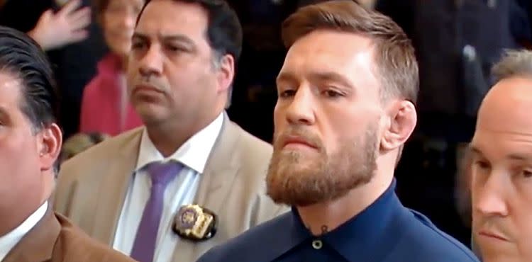 Conor McGregor appearing in a New York court