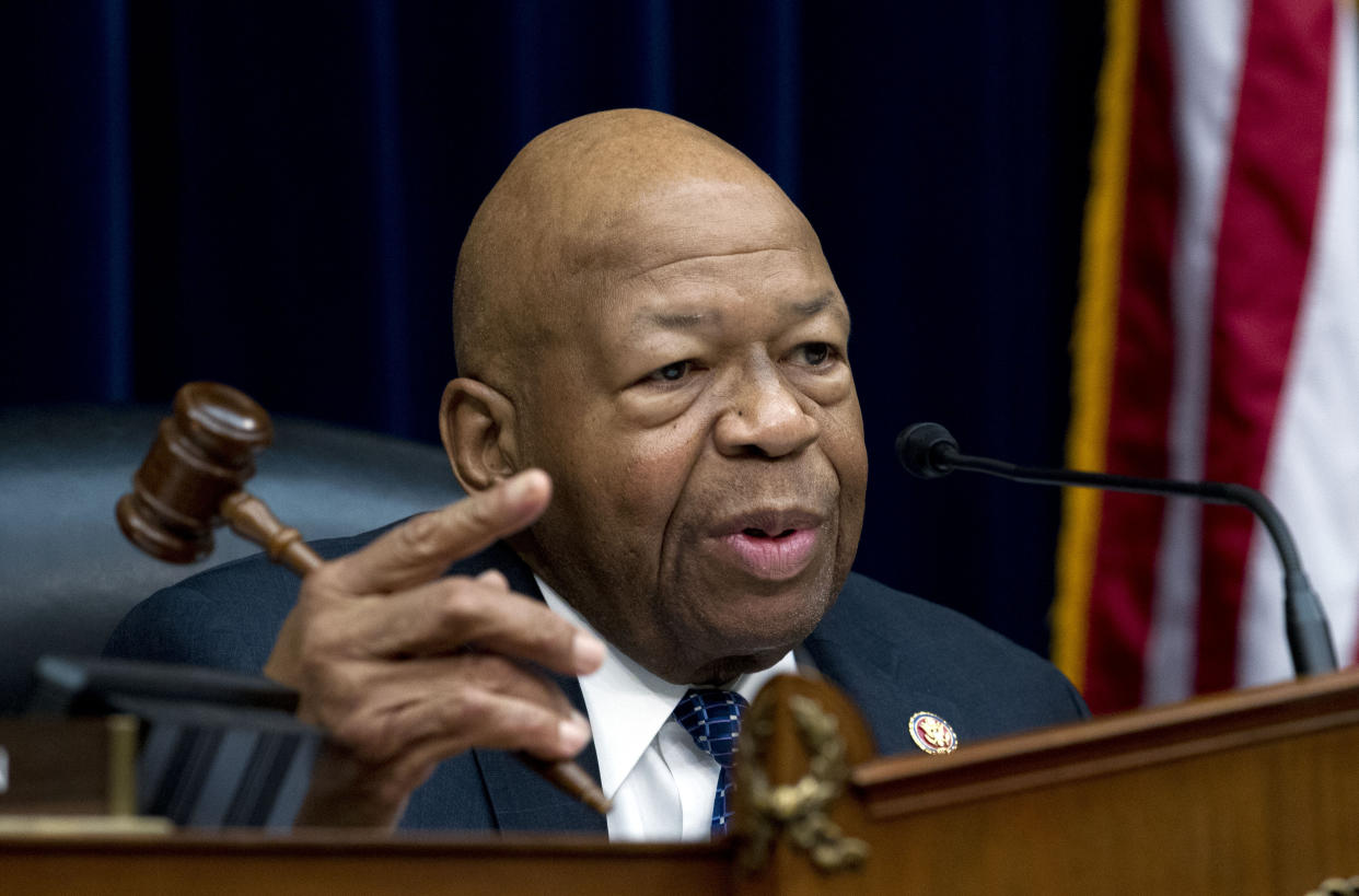 House Oversight and Reform Committee Chair Elijah Cummings, D-Md., speaks during a hearing on Capitol Hill in Washington, D.C., in March. (AP Photo/Jose Luis Magana)