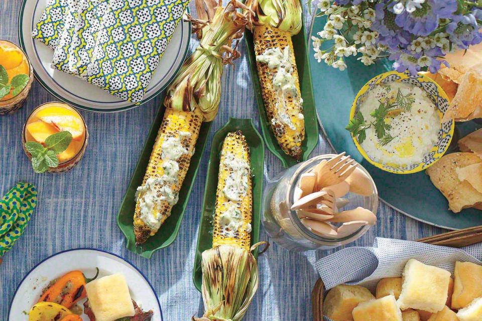 Charred Corn with Garlic-Herb Butter