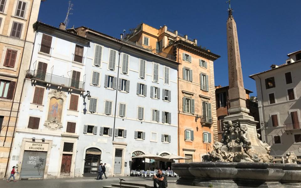 The piazza in front of the Pantheon, a former Roman temple, in the historic centre of Rome - Nick Squires