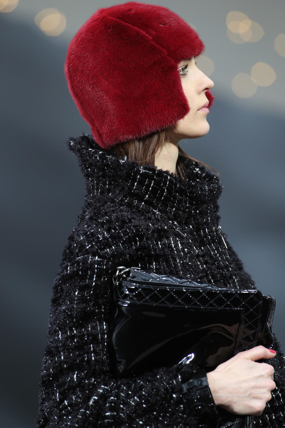 A model wears a creation by German fashion designer Karl Lagerfeld for Chanel's Fall/Winter 2013-2014 ready to wear collection, in Paris, Tuesday, March, 5, 2013. (AP Photo/Thibault Camus)