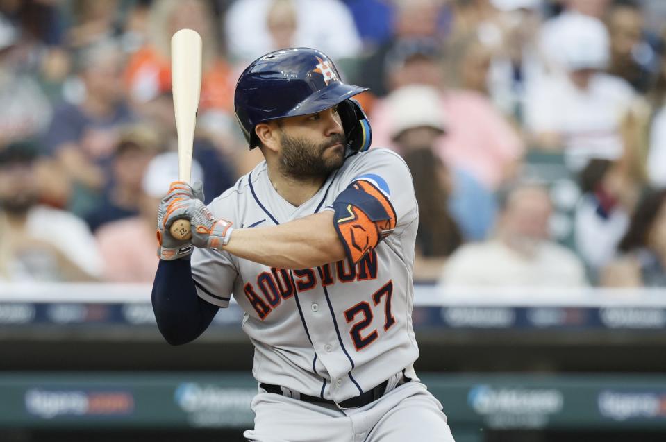 靠著「阿土伯」Jose Altuve的完全打擊，太空人徹底燒傷紅襪。（MLB Photo by Duane Burleson/Getty Images）