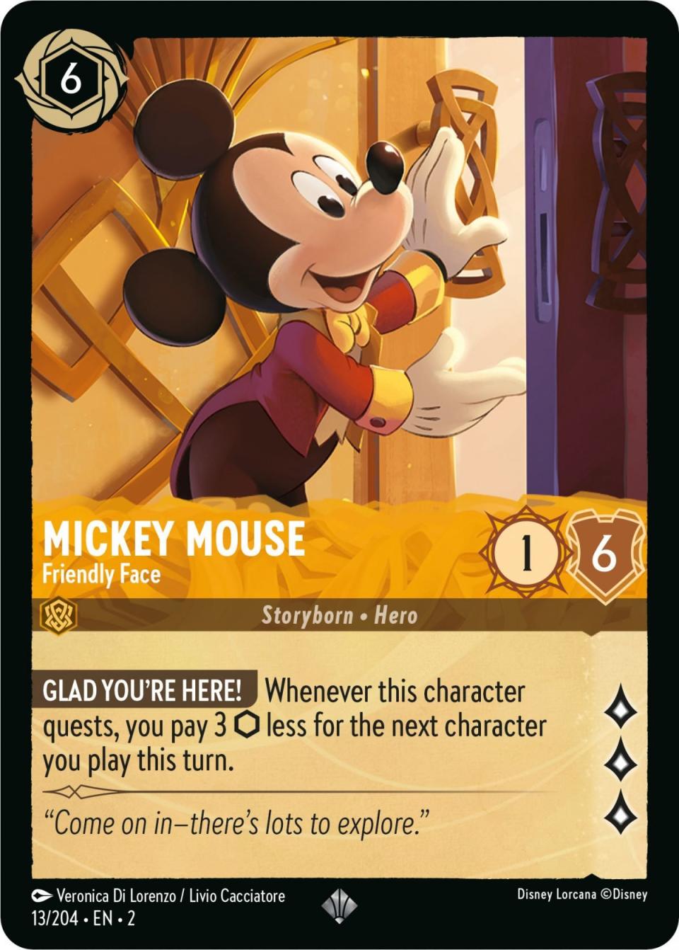 Mickey Mouse - Friendly Face card