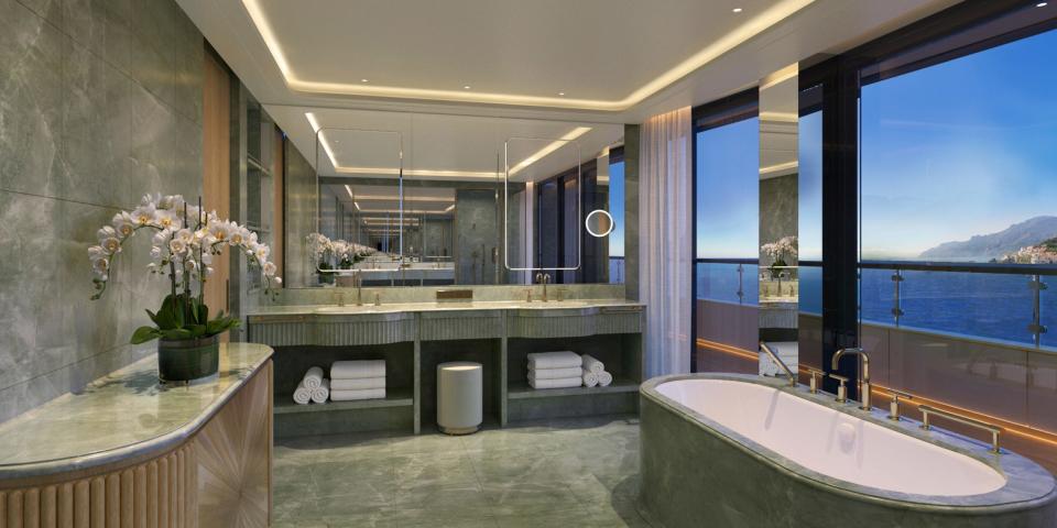 render of cruise bathroom