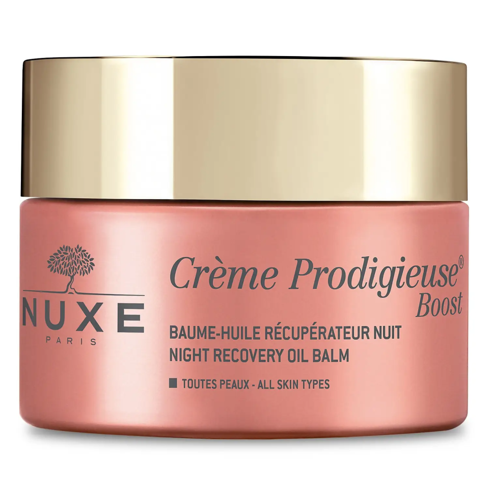 <h3><a href="https://go.linkby.com/OGKELMEP/night-recovery-oil-balm-creme-prodigieuse-boost-50ml/12003464.html" rel="nofollow noopener" target="_blank" data-ylk="slk:Night Recovery Oil Balm, Crème Prodigieuse® Boost 50 ml" class="link ">Night Recovery Oil Balm, Crème Prodigieuse® Boost 50 ml</a></h3><br>Packed with antioxidants and moisturising macadamia oil, this face balm is powerful. Left on overnight, it helps skin recover from everyday stressors like fatigue and pollution — perfect for city-dwellers. It sinks in instantly and the next day my skin felt silky smooth and much firmer. There's quite a heady scent of jasmine, pink lychee and musk so keep that in mind if you're fussy with fragrance. <br><br><em>Shop all </em><a href="https://go.linkby.com/OGKELMEP" rel="nofollow noopener" target="_blank" data-ylk="slk:NUXE" class="link "><strong><em>NUXE</em></strong></a><br><br><strong>Nuxe</strong> Night recovery oil balm, Crème Prodigieuse® Boost 50 ml, $, available at <a href="https://go.skimresources.com/?id=30283X879131&url=https{5c5ba01e4f28b4dd64874166358f62106ea5bcda869a94e59d702fa1c9707720}3A{5c5ba01e4f28b4dd64874166358f62106ea5bcda869a94e59d702fa1c9707720}2F{5c5ba01e4f28b4dd64874166358f62106ea5bcda869a94e59d702fa1c9707720}2Fgo.linkby.com{5c5ba01e4f28b4dd64874166358f62106ea5bcda869a94e59d702fa1c9707720}2FOGKELMEP{5c5ba01e4f28b4dd64874166358f62106ea5bcda869a94e59d702fa1c9707720}2Fnight-recovery-oil-balm-creme-prodigieuse-boost-50ml{5c5ba01e4f28b4dd64874166358f62106ea5bcda869a94e59d702fa1c9707720}2F12003464.html" rel="nofollow noopener" target="_blank" data-ylk="slk:Nuxe" class="link ">Nuxe</a>