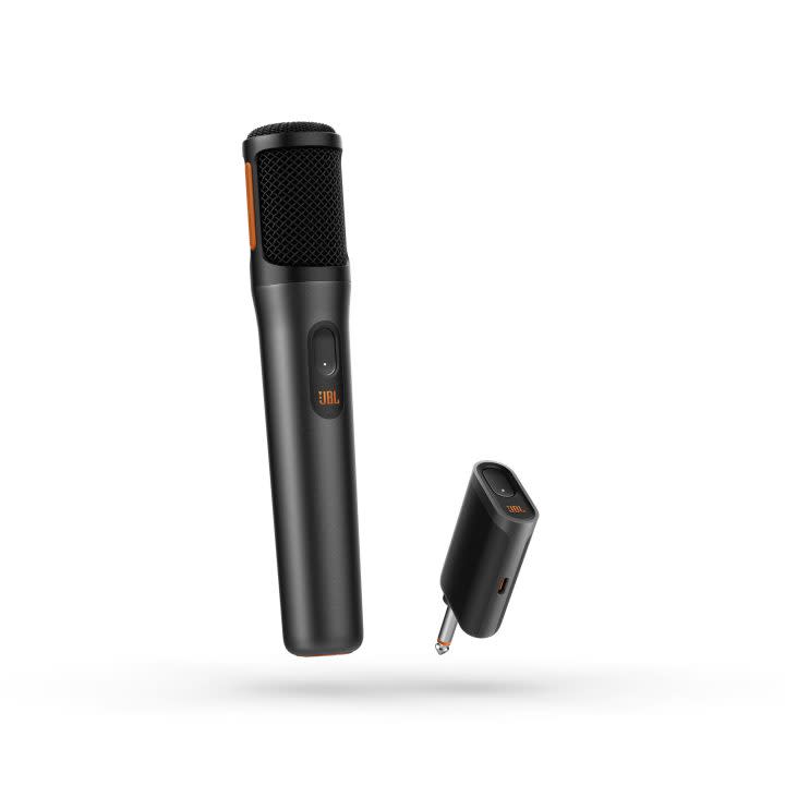 EMBARGOED IMAGE – The JBL PartyBox Wireless Mic.