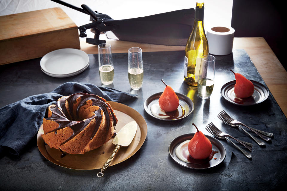 Hibiscus Poached Pears