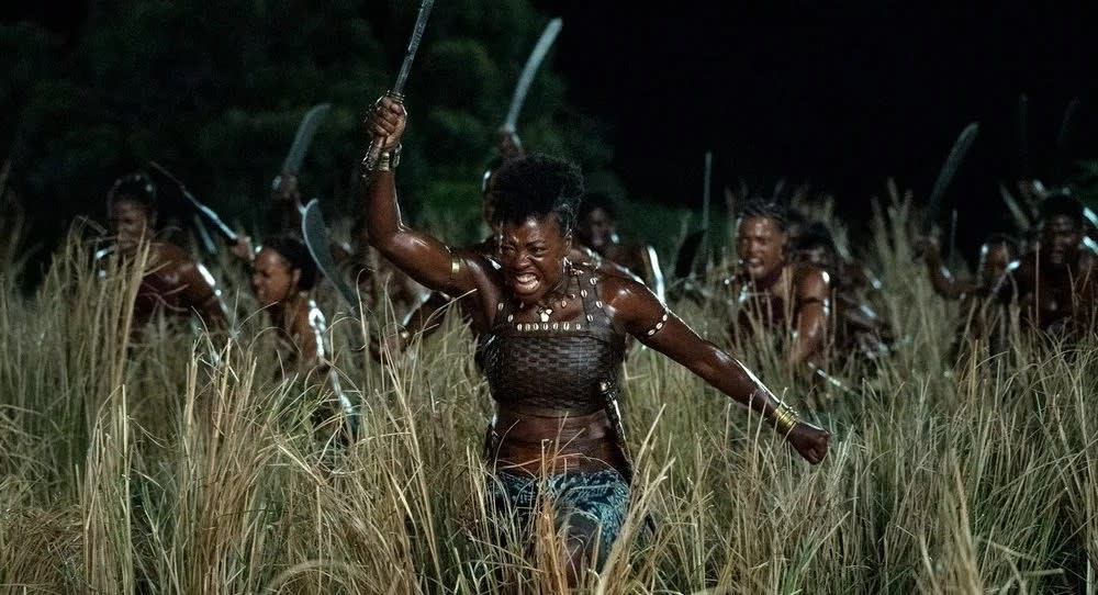  Viola Davis running as General Nanisca  in The Woman King 