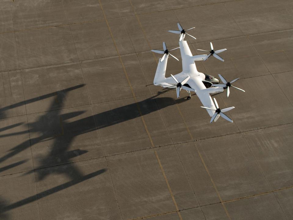 Top down view of Joby's eVTOL.