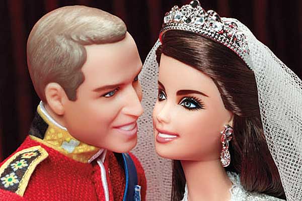 <div class="caption-credit">Photo by: Mattel</div><div class="caption-title"><b>They've been dolled.</b></div> <br> Barbie and Ken were temporarily replaced by Will and Kate dolls in honor of their one-year anniversary.