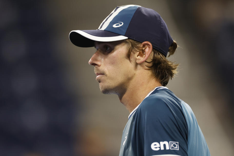 Alex de Minaur, pictured here during his loss to Daniil Medvedev at the US Open.