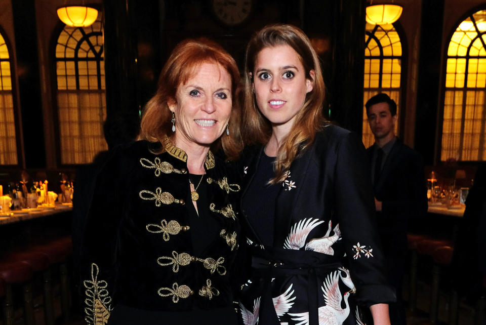 LONDON, ENGLAND - APRIL 26:  Sarah Ferguson, Duchess of York, and Princess Beatrice of York attend the launch of The Ned, London on April 26, 2017 in London, England.  (Photo by David M Benett/Dave Benett/Getty Images for The Ned London)