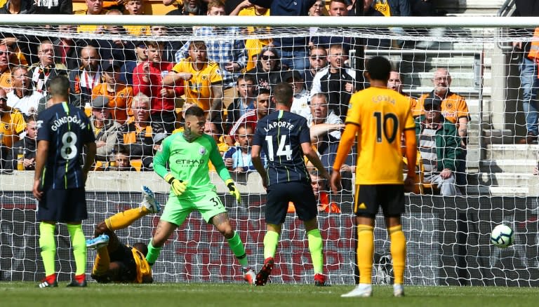 Willy Boly's controversial goal put Wolves ahead against Manchester City