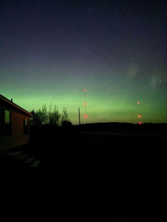 The northern lights in Goetzville on May 11, 2024. (Courtesy Ashley Potoczak)