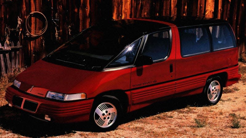 A photo of a Pontiac Trans Sport minivan. 