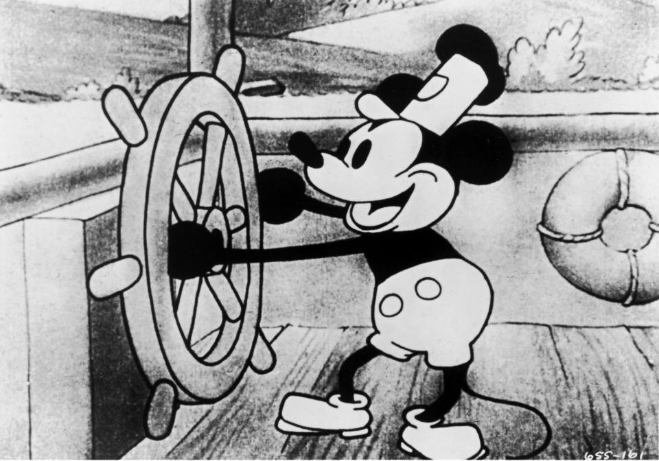 Steamboat Willie, the earliest Mickey Mouse film, entered the public domain on Jan. 1, 2024.