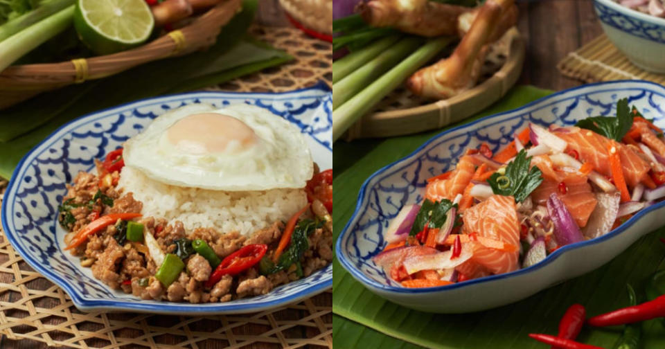 hom aroy thai food - food collage