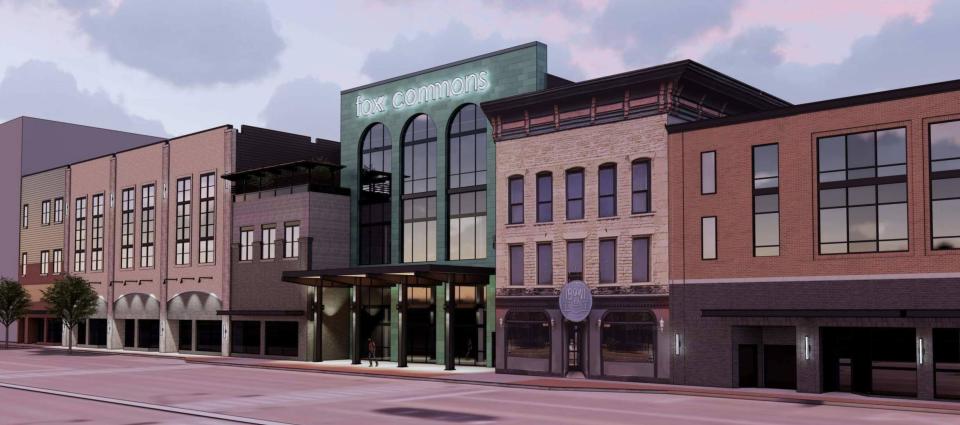 Fox Commons in downtown Appleton will include Mosaic Family Health, Prevea Health and Lawrence University student housing.