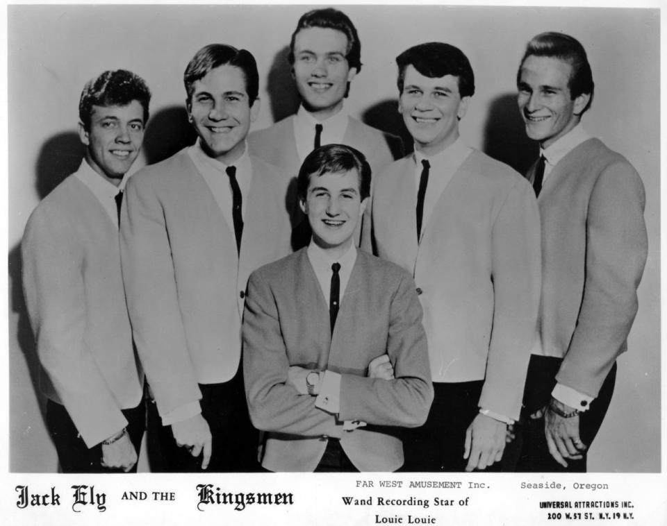 Jack Ely (center) was a guitarist and singer, best known for singing the Kingsmen’s version of “Louie Louie.” He died April 28 at the age of 71 after a long illness.