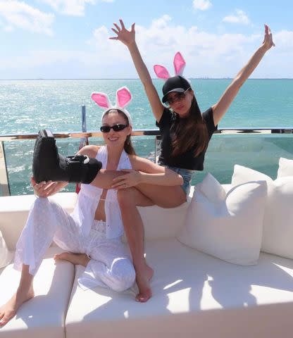 <p>Instagram/victoriabeckham</p> Nicola Peltz Beckham and Victoria Beckham on a yacht together over Easter as posted by Victoria on Instagram Sunday