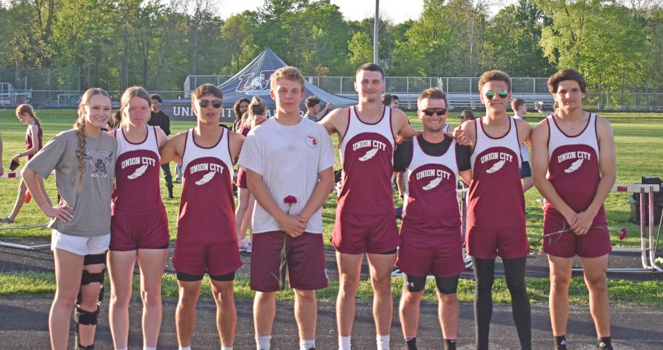 The Union City track and field teams celebrated their seniors on Wednesday, finishing off senior night with a pair of wins that keeps both the boys and girls teams unbeaten after the dual meet schedule
