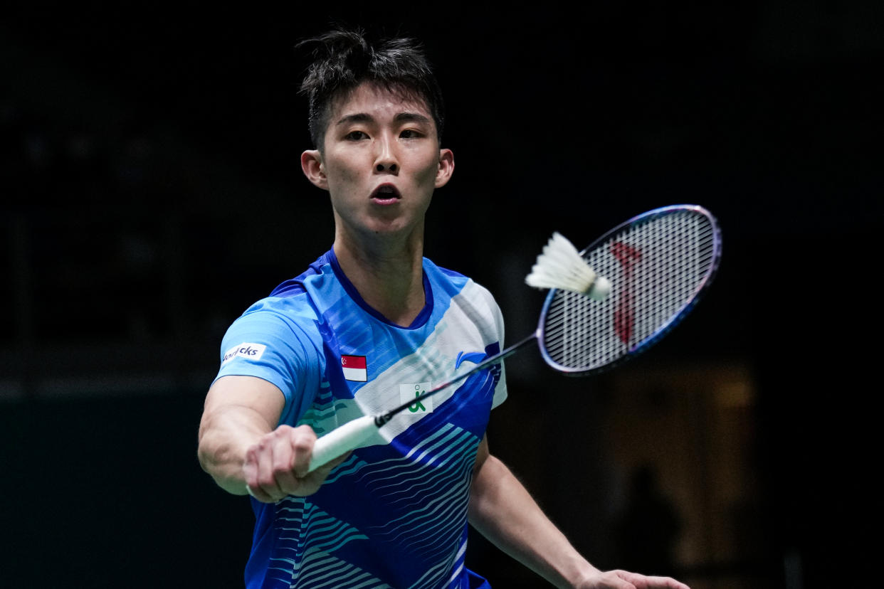 Singapore shuttler Loh Kean Yew returns a shot at the Malaysia Open. 