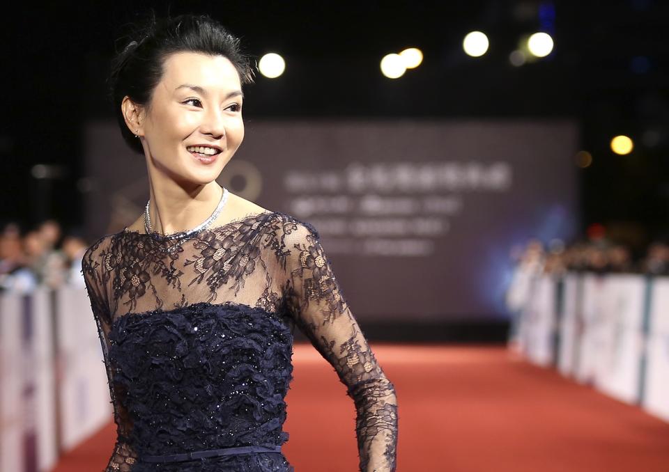 Hong Kong actress Cheung poses on the red carpet at the 50th Golden Horse Film Awards in Taipei