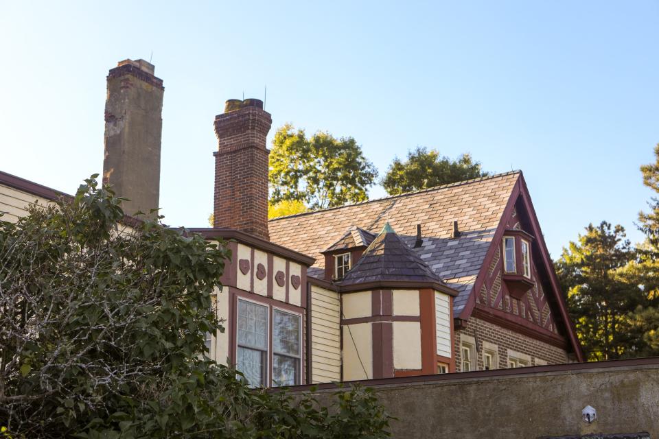 The Longwood Manor House is a historic Tudor revival home in Macedonia.