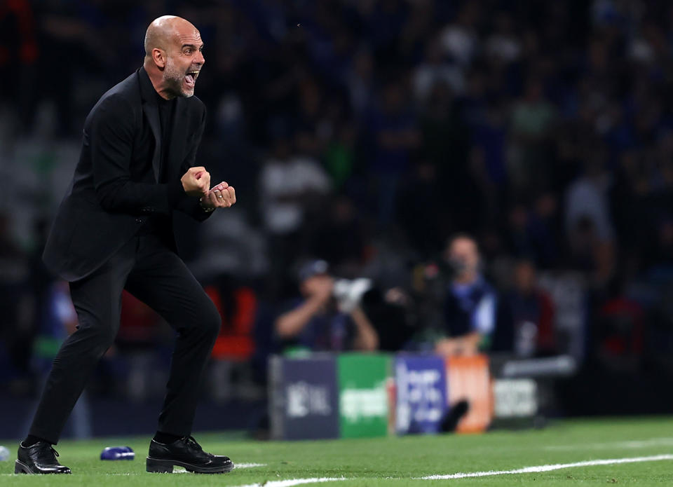 曼城主帥Guardiola。(Photo by Ali Atmaca/Anadolu Agency via Getty Images)