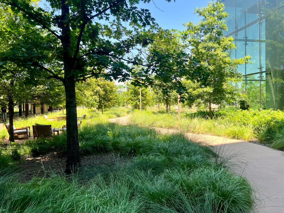 The courtyard outside Skyview 6.