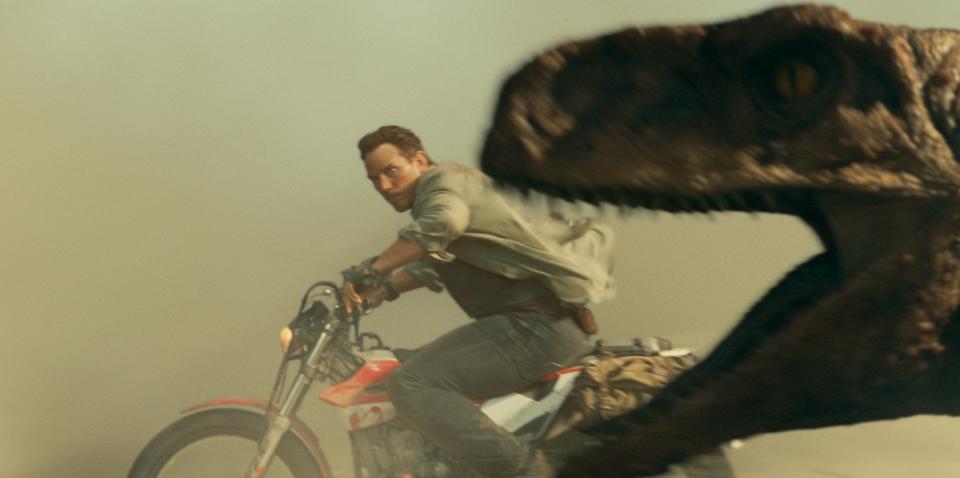 Chris Pratt returns as Owen Grady in "Jurassic World: Dominion."