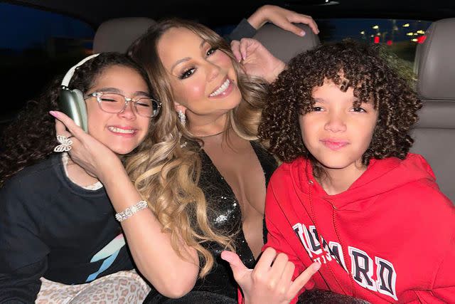 Mariah Carey/Twitter Mariah Carey with twins Monroe and Moroccan