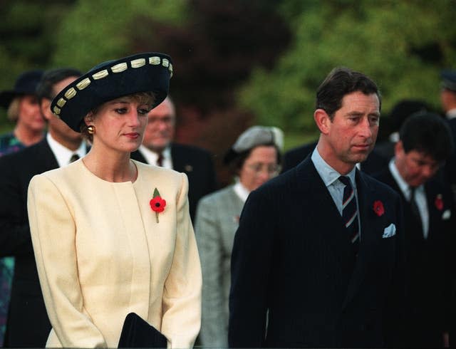 The Prince and Princess of Wales during a visit to the National Cemetery in Seoul, South Korea, during a four-day visit in 1992 