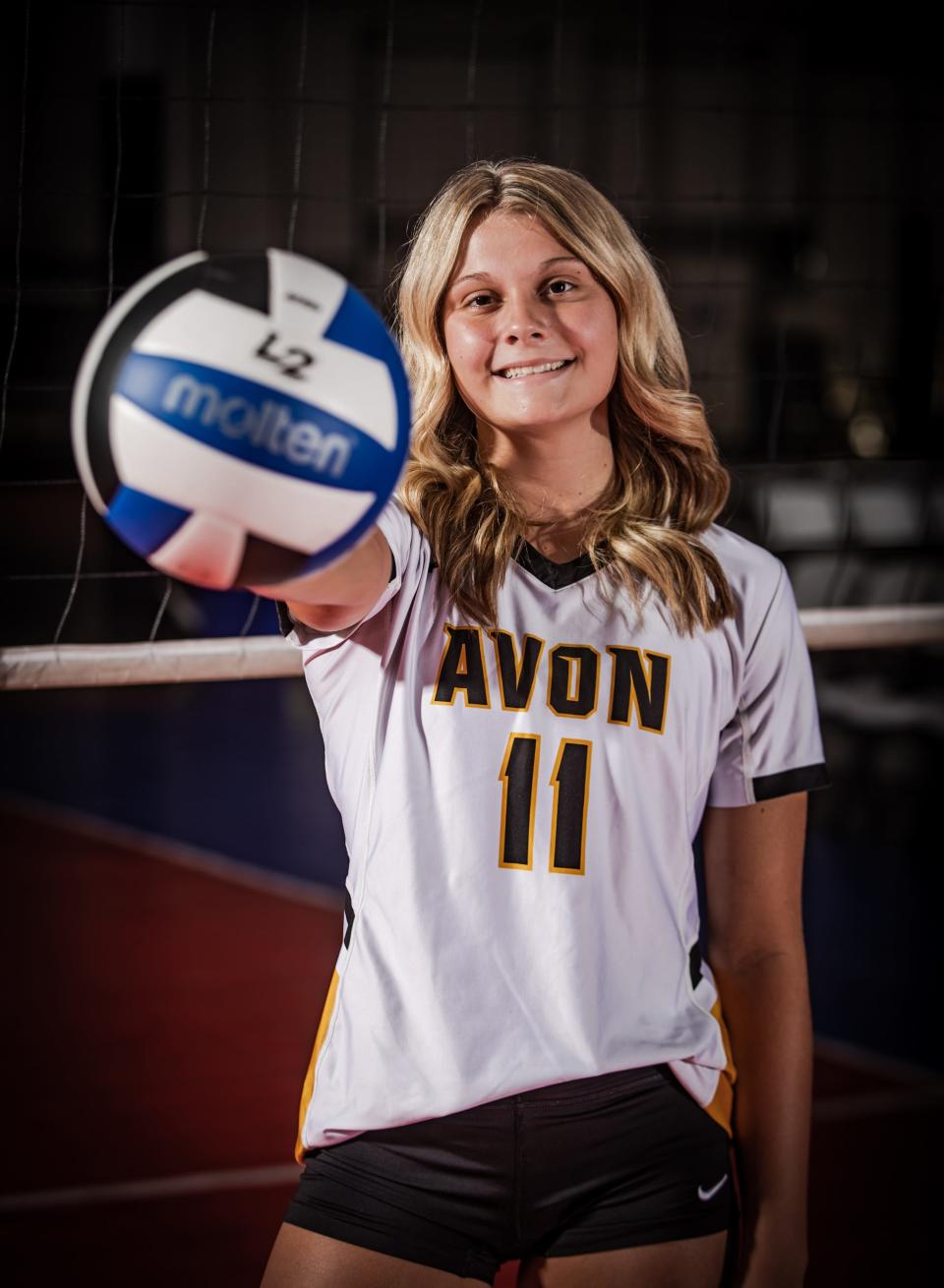 Belle Brown (11) from Avon High School, is photographed for the IndyStar 2023 High School Girls Volleyball Super Team on Tuesday, August 1, 2023, at The Academy Volleyball Club in Indianapolis.