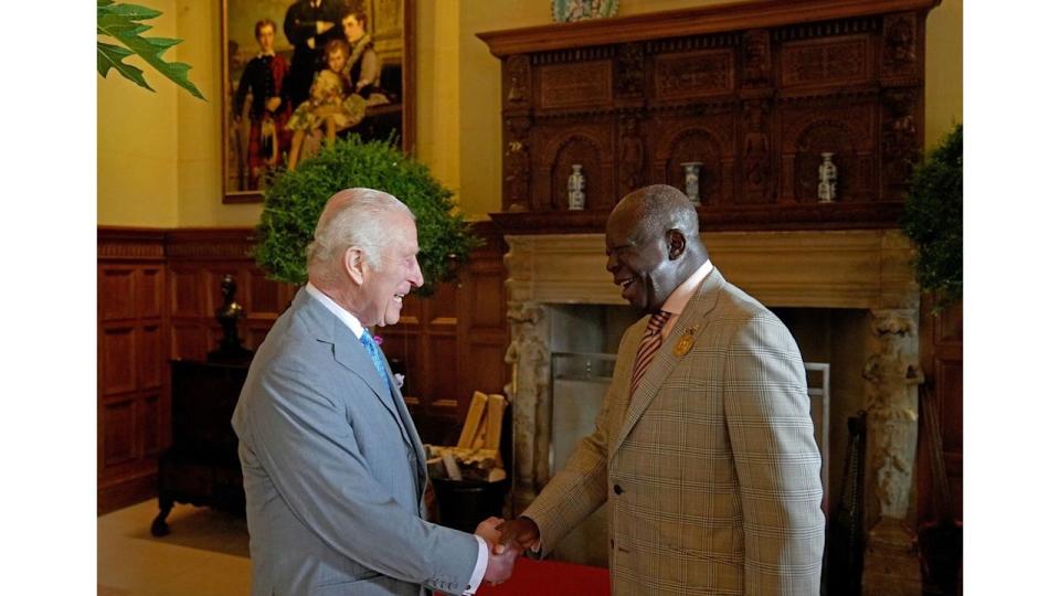 The King shared a warm greeting with Ghana's Asante King, Otumfuo Osei Tutu II