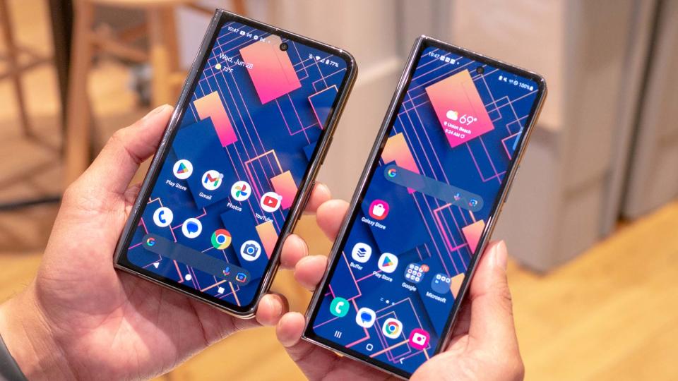 Google Pixel Fold versus Samsung Galaxy Z Fold 4 comparison face off.