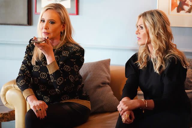 <p>Nicole Weingart/Bravo/getty</p> Shannon Storms Beador and Tamra Judge on 'Real Housewives of Orange County'