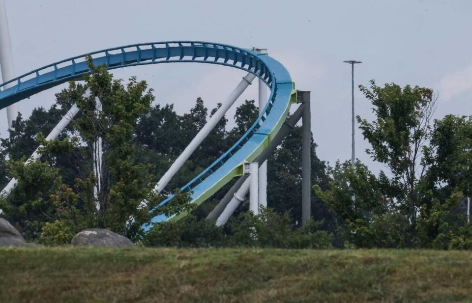A new post has been replaced on Fury 325 on Friday, July 14, 2023 at Carowinds after the cracked pillar was spotted June 30 by a park visitor.