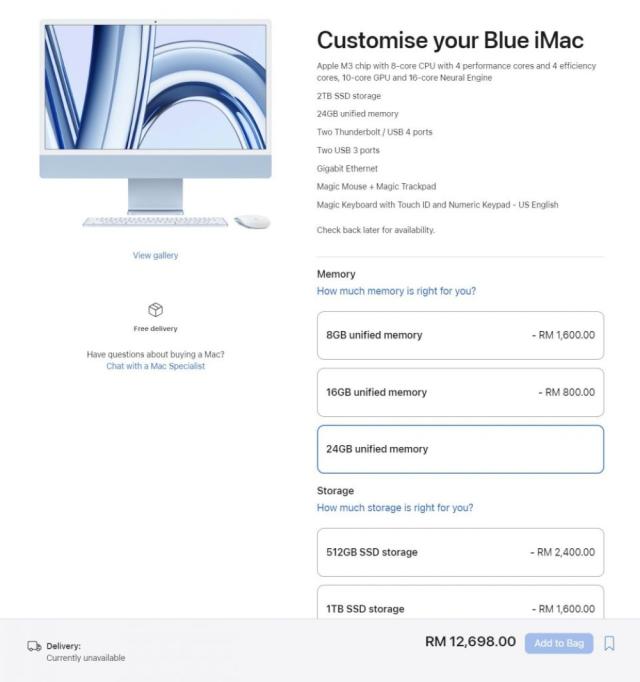 M3 iMac 2023 Malaysia: Here's the official pricing for Apple's updated  all-in-one computer - SoyaCincau