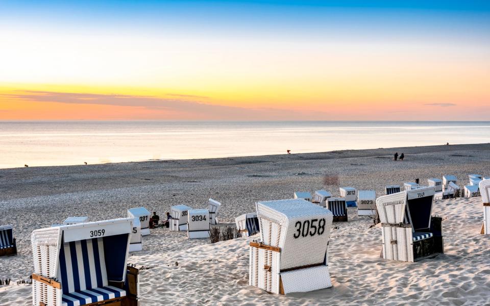 On a North Sea beach in Schleswig-Hostein