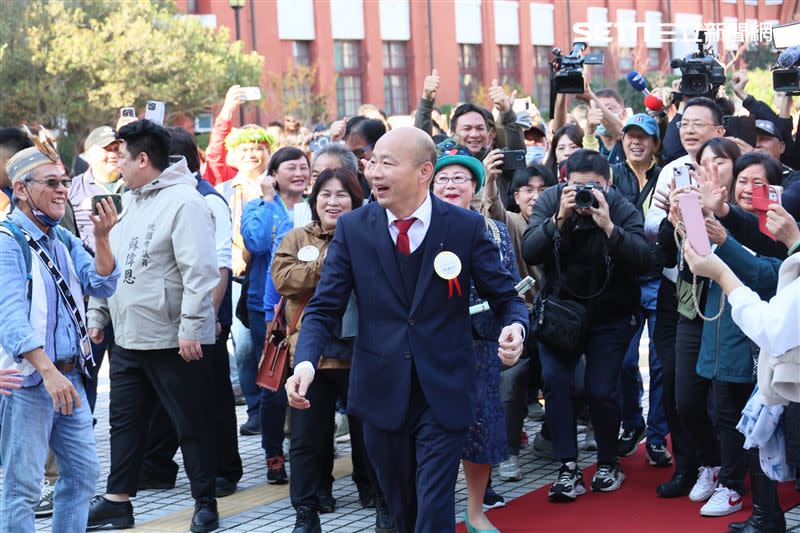 韓國瑜報到。(圖/記者鄭孟晃攝影)