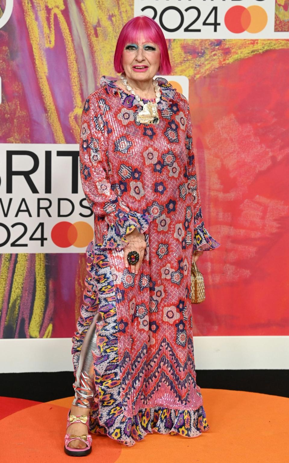 Zandra Rhodes at the 2024 Brit Awards