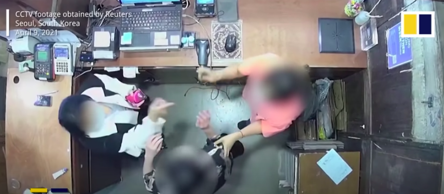 <p>Screengrab of a video showing the Belgian envoy’s wife slapping a shop assistant in Seoul</p> (YouTube/SCMP)