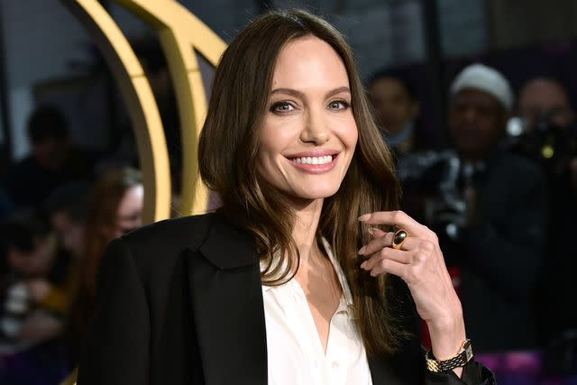 <p>Gareth Cattermole/Getty</p> Angelina Jolie, October 2021