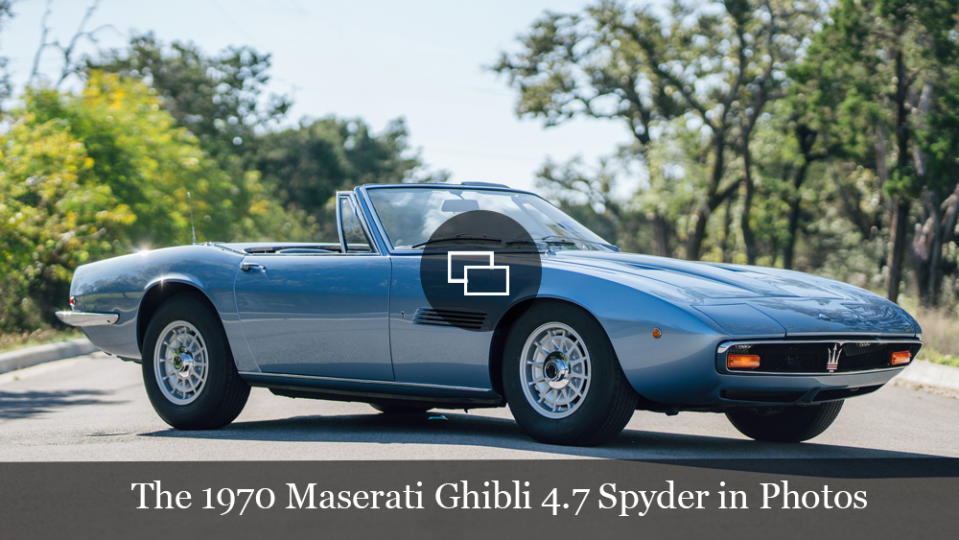 A 1970 Maserati Ghibli 4.7 Spyder.